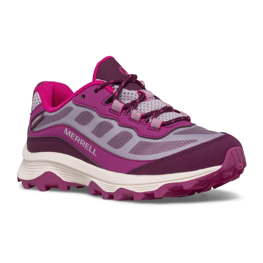 Merrell Big Kid's Moab Speed Low Waterproof Grey-Berry
