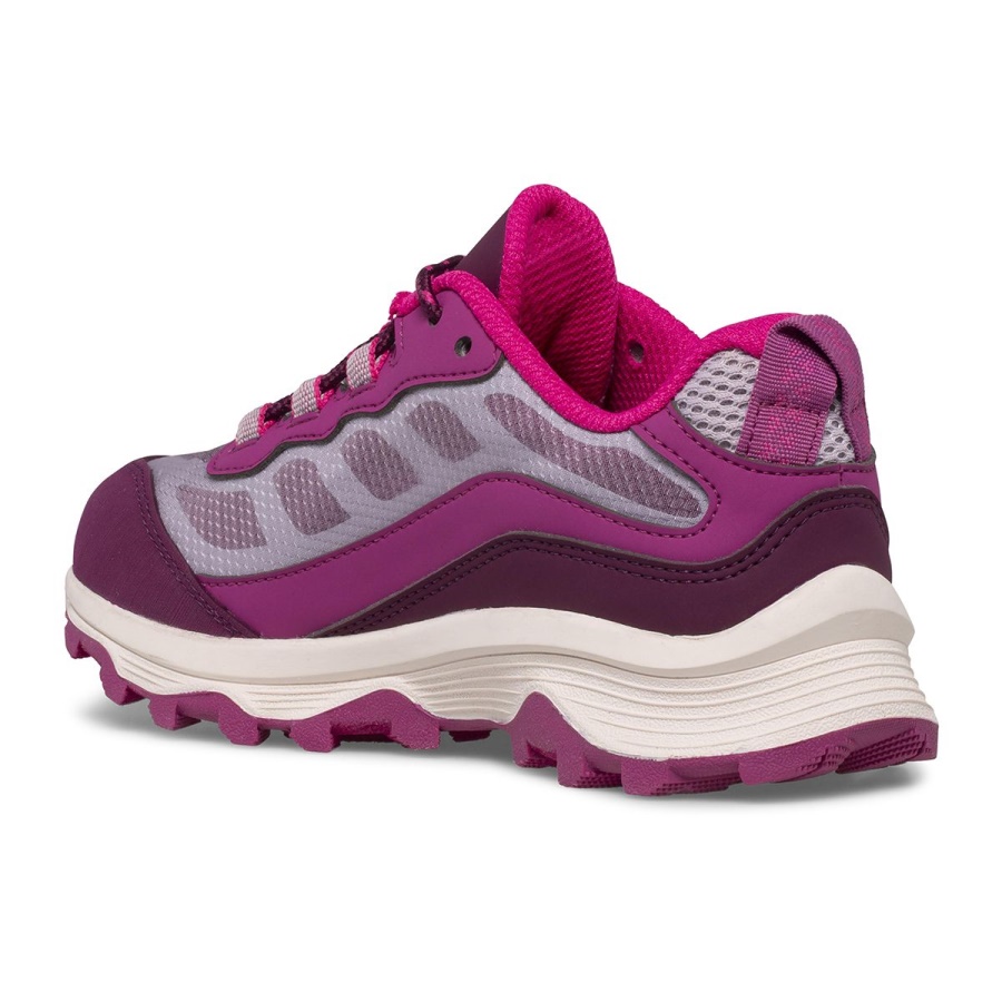 Merrell Big Kid's Moab Speed Low Waterproof Grey-Berry