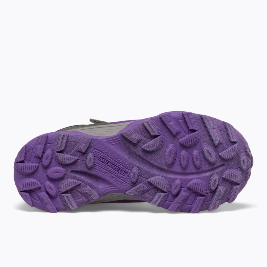 Merrell Big Kid's Moab Speed Mid A/C Waterproof Grey-Pink-Purple