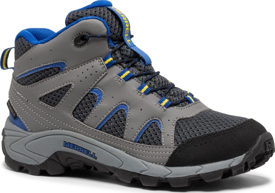 Merrell Big Kid's Oakcreek Mid Lace Waterproof Boot Charcoal