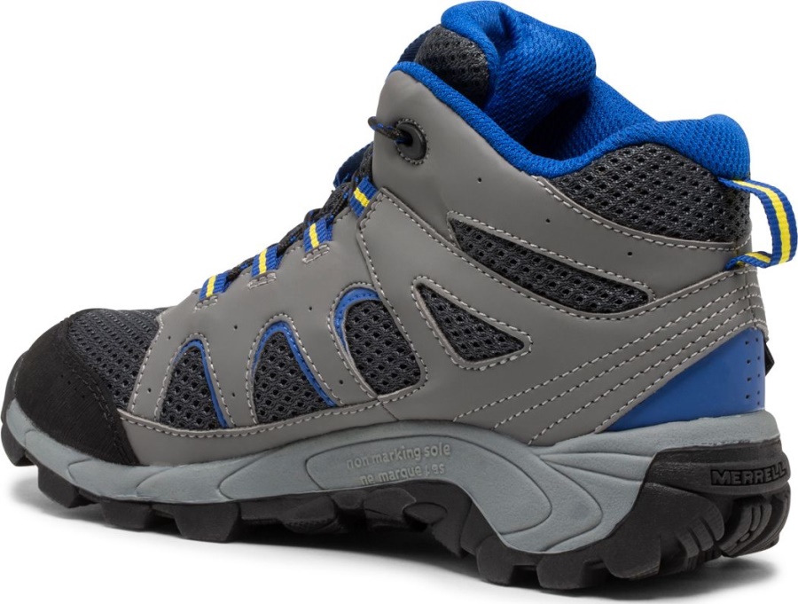 Merrell Big Kid's Oakcreek Mid Lace Waterproof Boot Charcoal