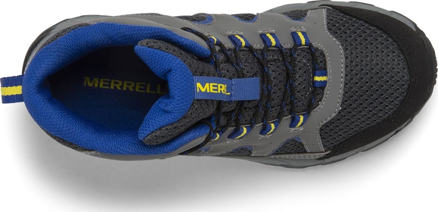 Merrell Big Kid's Oakcreek Mid Lace Waterproof Boot Charcoal