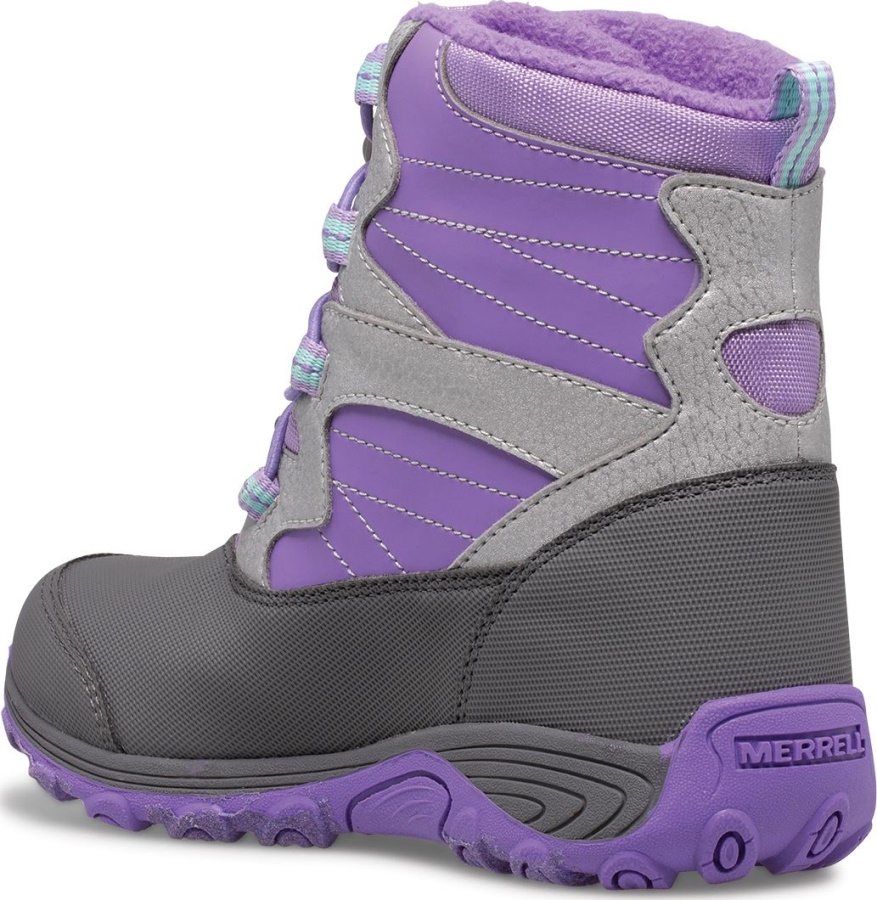 Merrell Big Kid's Outback Snow Boot Purple-Silver