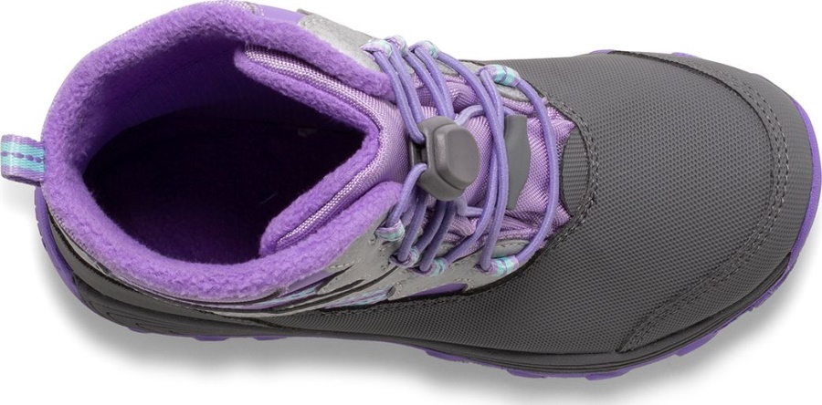 Merrell Big Kid's Outback Snow Boot Purple-Silver