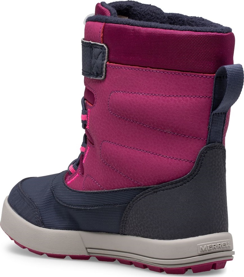 Merrell Big Kid's Snow Storm Waterproof Boot Berry-Navy