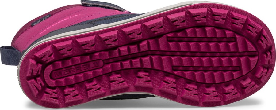 Merrell Big Kid's Snow Storm Waterproof Boot Berry-Navy