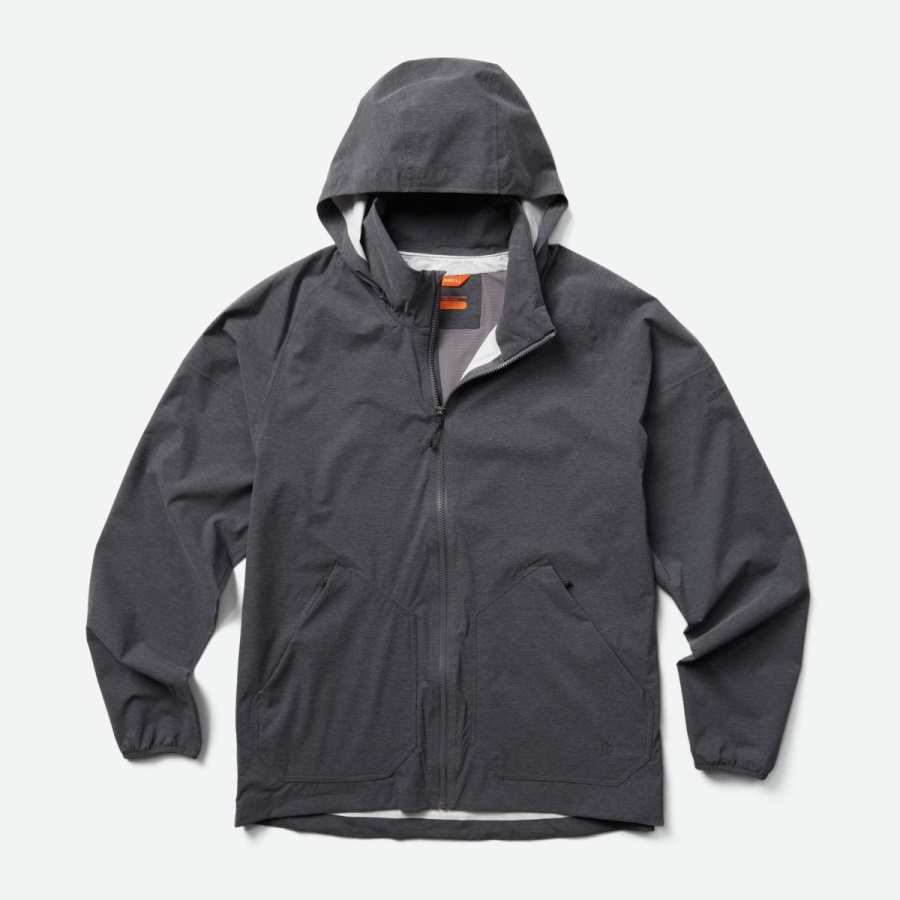 Merrell Men's Alpine Packable Rain Shell Black Heather