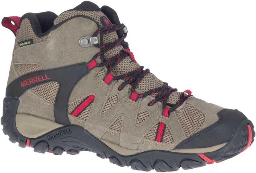 Merrell Men's Deverta 2 Mid Waterproof Boulder-Fiery Red