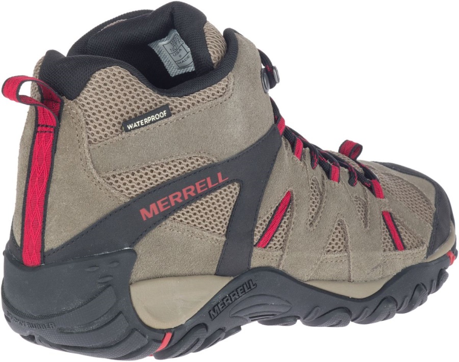 Merrell Men's Deverta 2 Mid Waterproof Boulder-Fiery Red