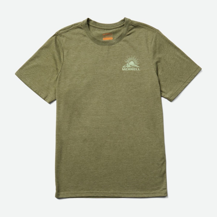 Merrell Men's Map Graphic Tee Dusty Olive Heather