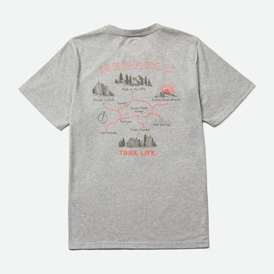 Merrell Men's Map Graphic Tee Grey Heather