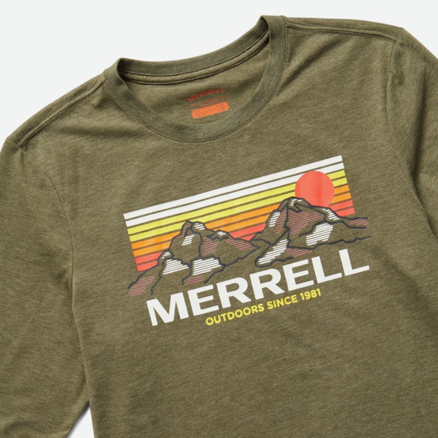 Merrell Men's Merrell Mountains Long Sleeve Tee Dusty Olive Heather