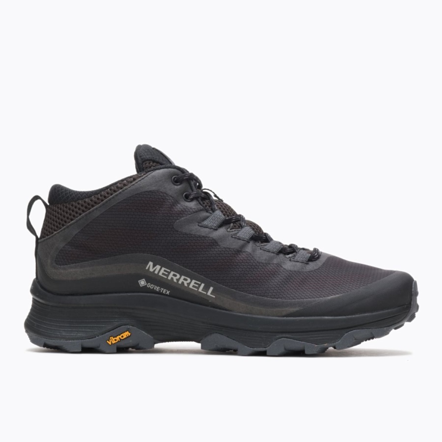 Merrell Men's Moab Speed Mid GORE-TEX Black-Asphalt