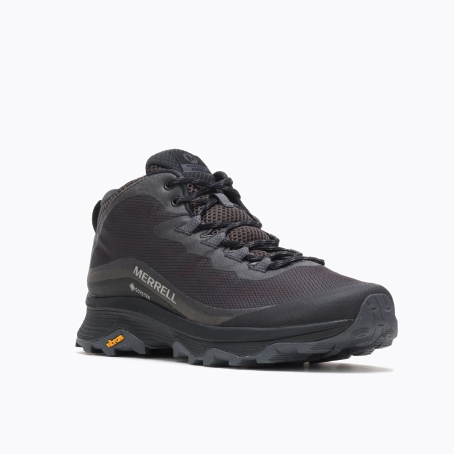 Merrell Men's Moab Speed Mid GORE-TEX Black-Asphalt