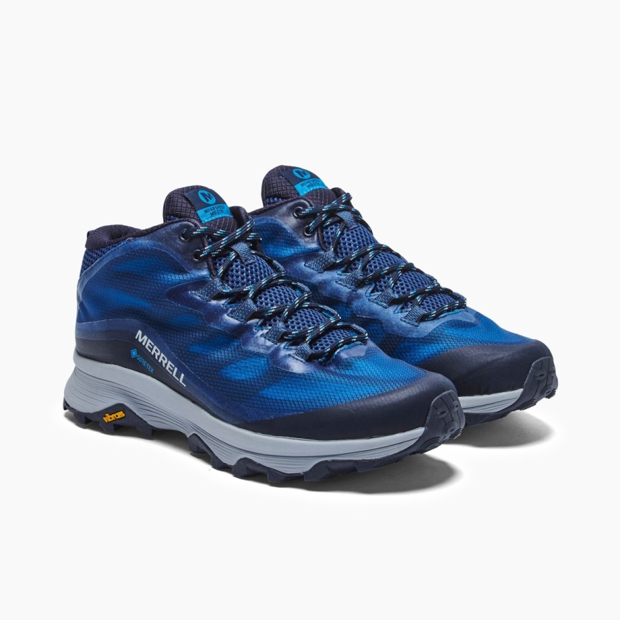 Merrell Men's Moab Speed Mid GORE-TEX Navy