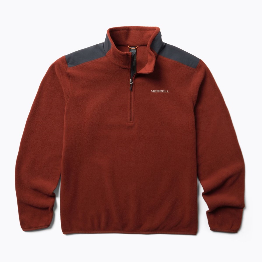 Merrell Men's Terrain 1/4 Zip Fleece Brick
