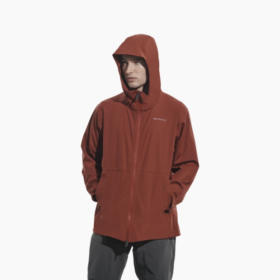 Merrell Men's Whisper Rain Jacket Brick