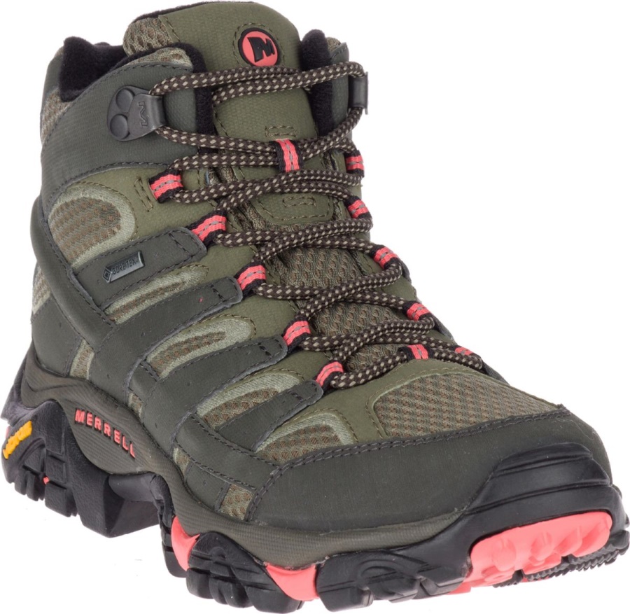 Merrell Women's Moab 2 Mid GORE-TEX Beluga-Olive