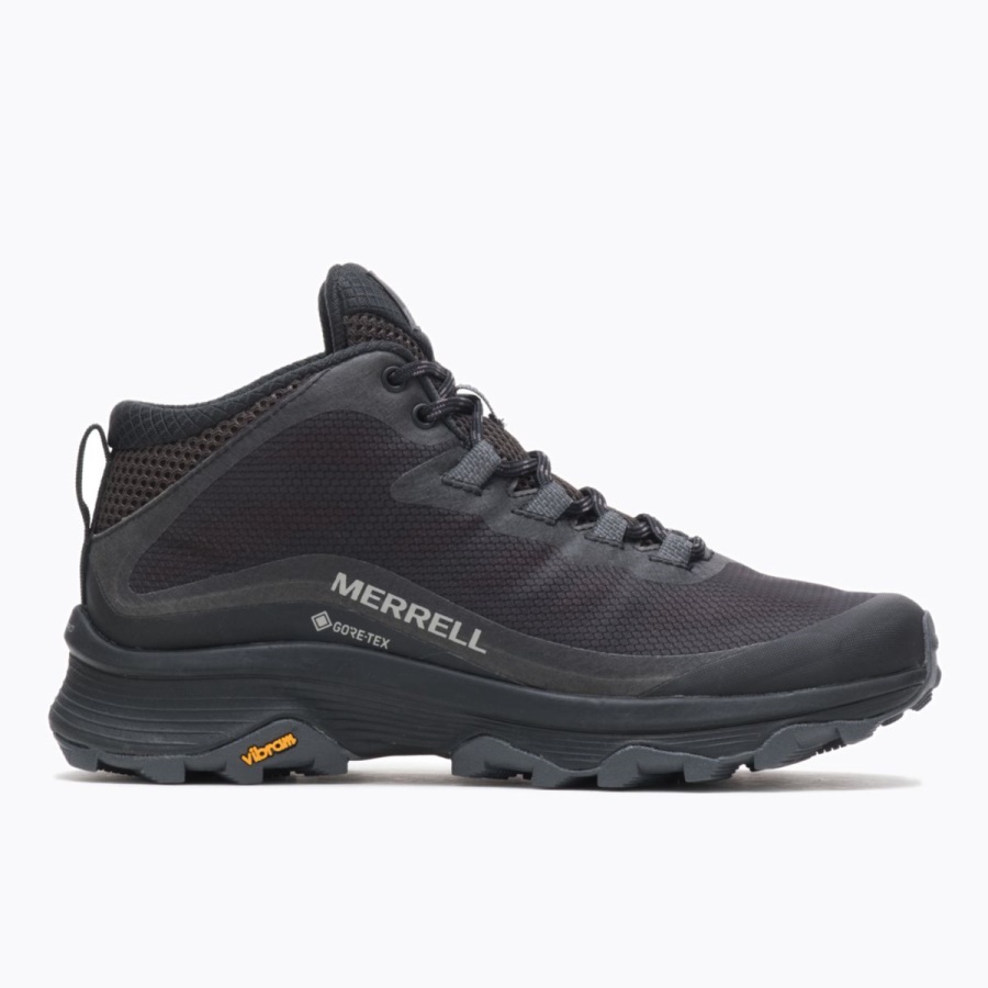 Merrell Women's Moab Speed Mid GORE-TEX Black-Asphalt
