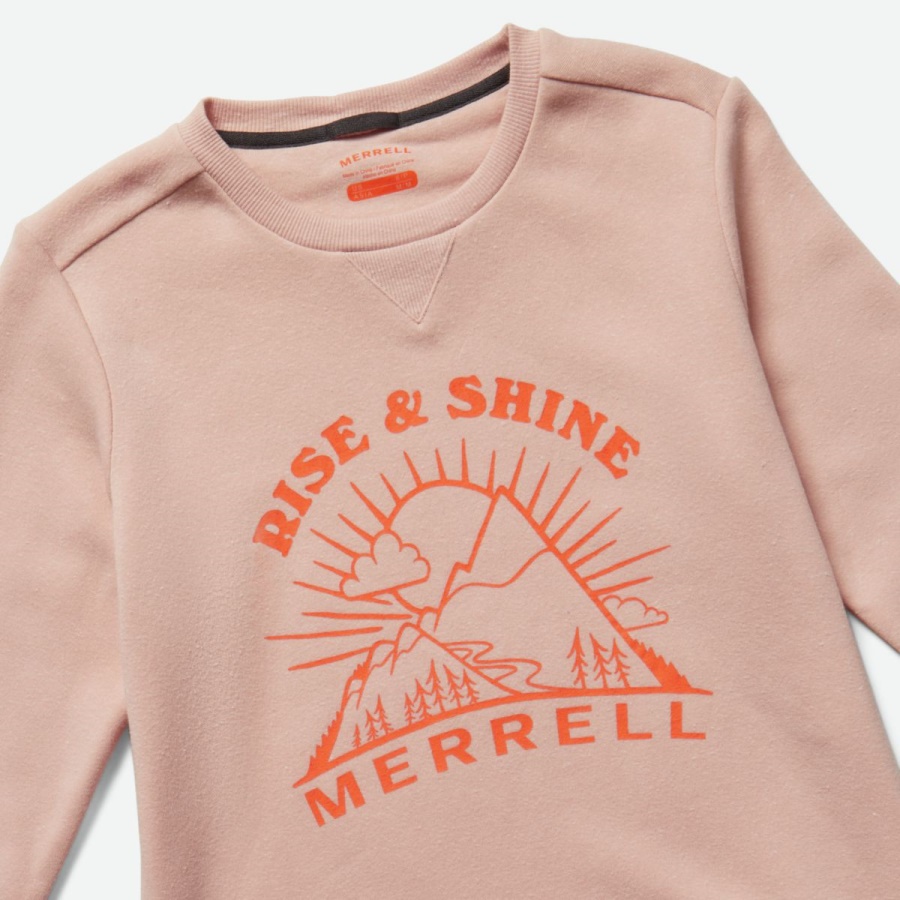 Merrell Women's Team Outdoor Crewneck Fleece Rose Smoke Heather