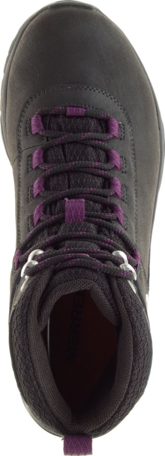 Merrell Women's Vego Mid Leather Waterproof Black-Gloxinia