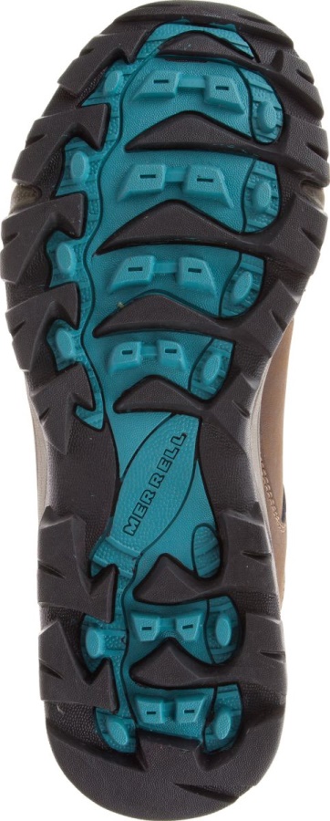 Merrell Women's Vego Mid Leather Waterproof Dark Earth-Britanny Blue
