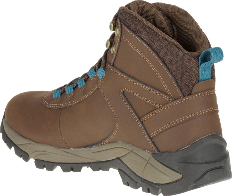 Merrell Women's Vego Mid Leather Waterproof Dark Earth-Britanny Blue